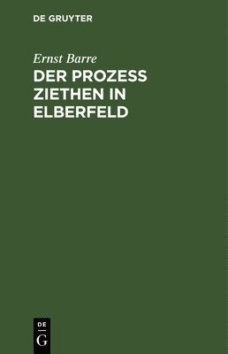 Prozeß Ziethen in Elberfeld