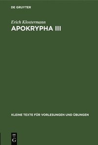 bokomslag Apokrypha III
