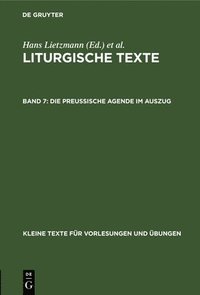 bokomslag Preussische Agende im Auszug