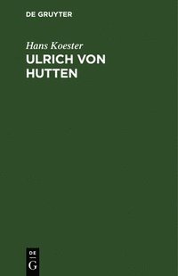 bokomslag Ulrich von Hutten