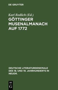 bokomslag Gttinger Musenalmanach Auf 1772