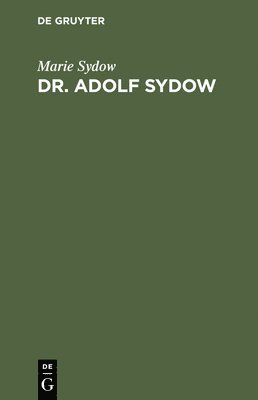 bokomslag Dr. Adolf Sydow