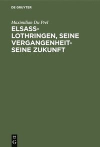 bokomslag Elsass-Lothringen, seine Vergangenheit-seine Zukunft