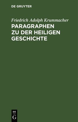 bokomslag Paragraphen Zu Der Heiligen Geschichte