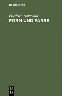 bokomslag Form und Farbe