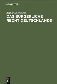 bokomslag bürgerliche Recht Deutschlands