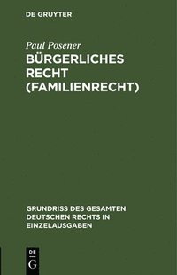 bokomslag Brgerliches Recht (Familienrecht)