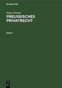 bokomslag Preuisches Privatrecht