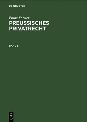 bokomslag Preußisches Privatrecht