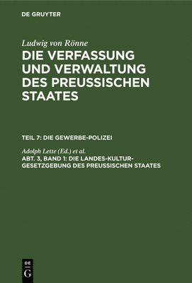 bokomslag Die Landes-Kultur-Gesetzgebung Des Preuischen Staates