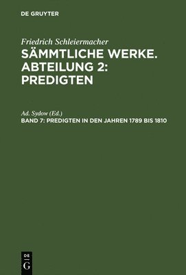 Predigten in den Jahren 1789 bis 1810 1