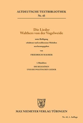 Die Lieder Walthers von der Vogelweide 1