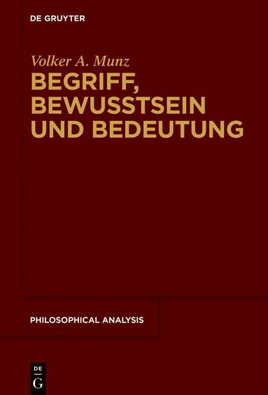 bokomslag Begriff, Bewusstsein und Bedeutung