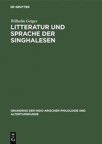 bokomslag Litteratur und Sprache der Singhalesen