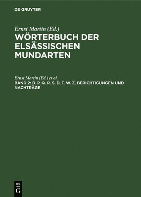 B. P. Q. R. S. D. T. W. Z. Berichtigungen Und Nachträge