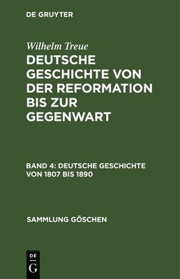 bokomslag Deutsche Geschichte von 1807 bis 1890