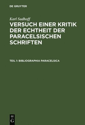 bokomslag Bibliographia Paracelsica