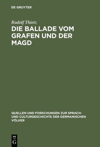 bokomslag Die Ballade vom Grafen und der Magd