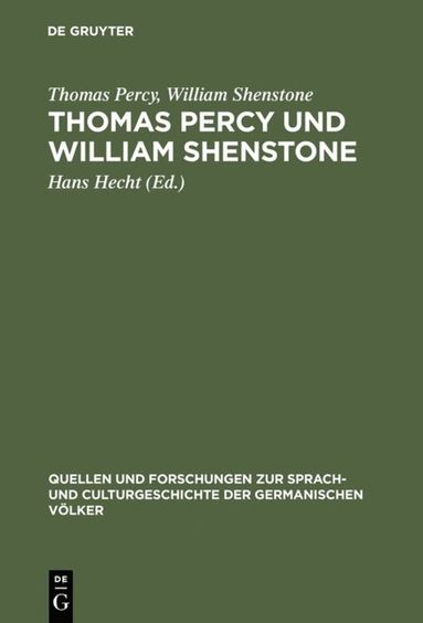 bokomslag Thomas Percy und William Shenstone