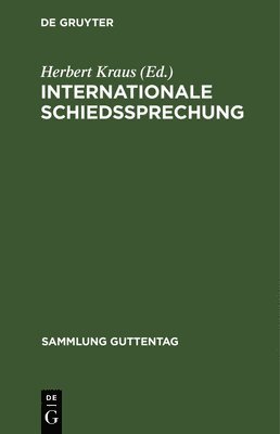 bokomslag Internationale Schiedssprechung