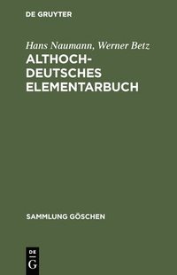 bokomslag Althochdeutsches Elementarbuch