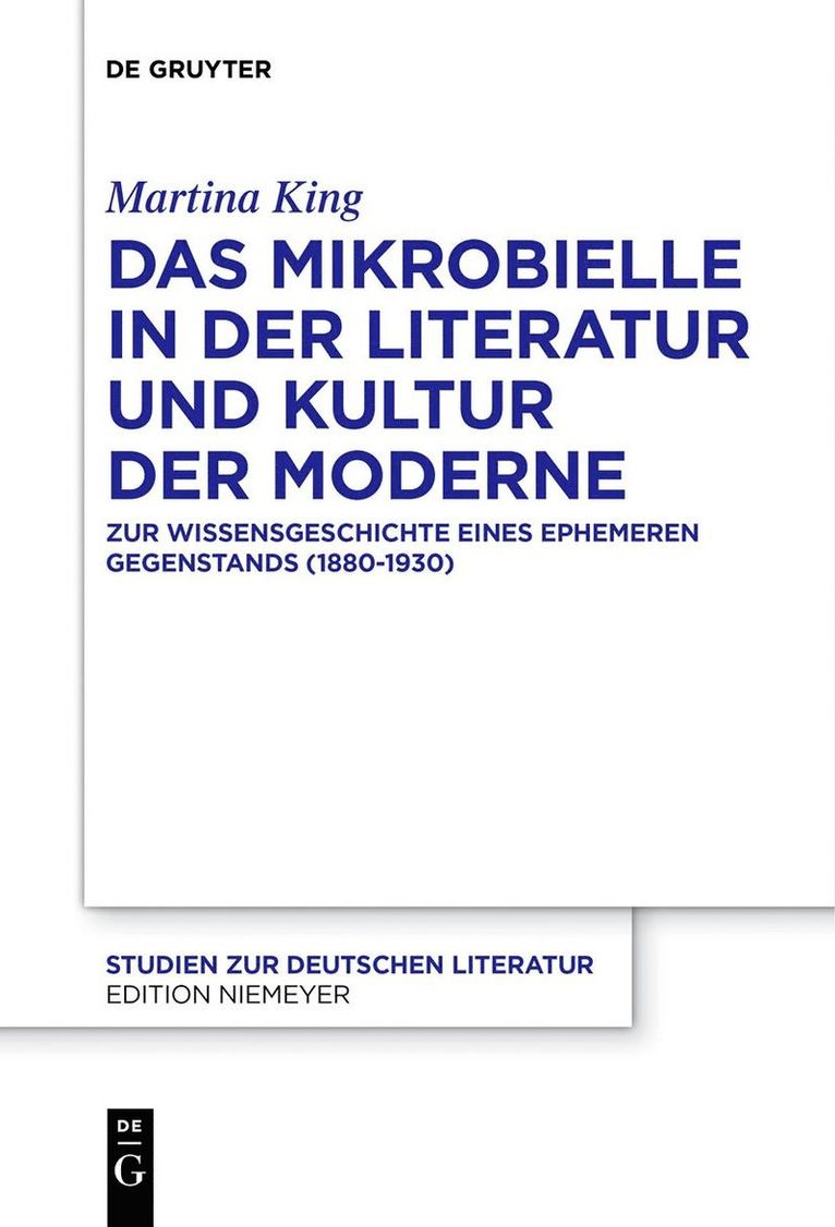 Das Mikrobielle in der Literatur und Kultur der Moderne 1