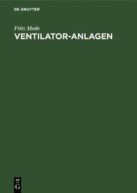 bokomslag Ventilator-Anlagen