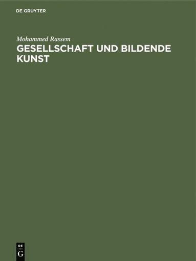 bokomslag Gesellschaft und bildende Kunst