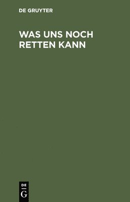 De Gruyter - Was uns noch retten kann, Inbunden