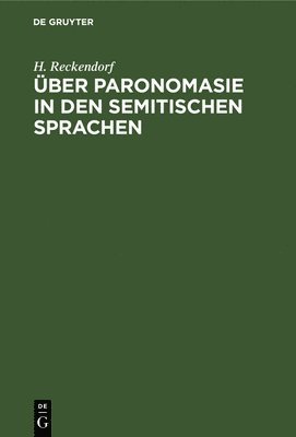 bokomslag Über Paronomasie in Den Semitischen Sprachen