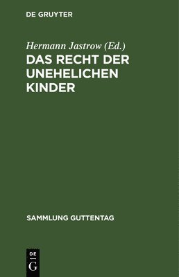 bokomslag Das Recht Der Unehelichen Kinder