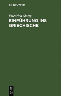 bokomslag Einfhrung Ins Griechische