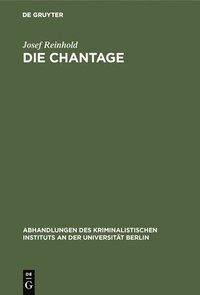 bokomslag Die Chantage