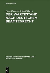 bokomslag Der Wartestand nach deutschem Beamtenrecht