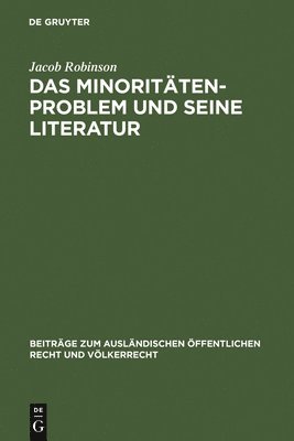 Das Minorittenproblem und seine Literatur 1