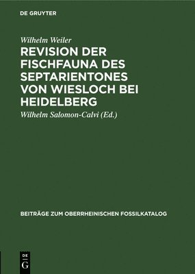 bokomslag Revision Der Fischfauna Des Septarientones Von Wiesloch Bei Heidelberg