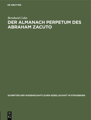 bokomslag Der Almanach Perpetum Des Abraham Zacuto