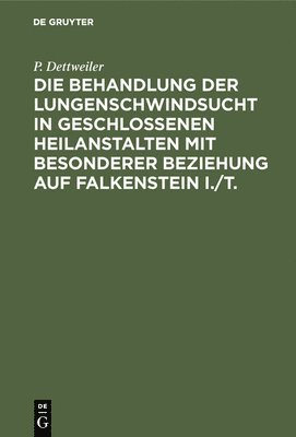 Die Behandlung Der Lungenschwindsucht in Geschlossenen Heilanstalten Mit Besonderer Beziehung Auf Falkenstein I./T. 1