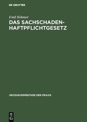 bokomslag Sachschadenhaftpflichtgesetz