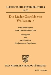 bokomslag Die Lieder Oswalds von Wolkenstein