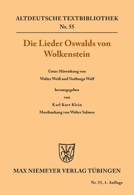 Oswald Wolkenstein, Karl Kurt Klein, Walter Salmen - Lieder Oswalds von Wolkenstein, Häftad
