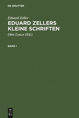 Eduard Zellers Kleine Schriften