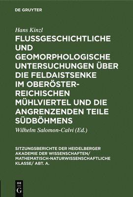 bokomslag Flugeschichtliche Und Geomorphologische Untersuchungen ber Die Feldaistsenke Im Obersterreichischen Mhlviertel Und Die Angrenzenden Teile Sdbhmens