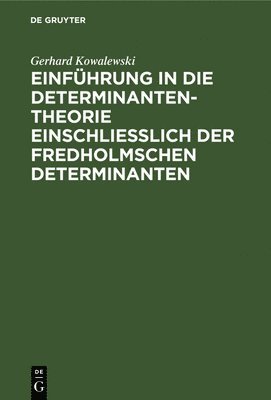 bokomslag Einfhrung in Die Determinantentheorie Einschlielich Der Fredholmschen Determinanten