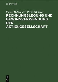 bokomslag Rechnungslegung und Gewinnverwendung der Aktiengesellschaft