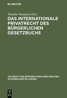 bokomslag Das internationale Privatrecht des Brgerlichen Gesetzbuchs