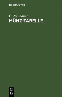 bokomslag Mnz-Tabelle