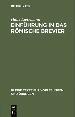 bokomslag Einführung in das römische Brevier