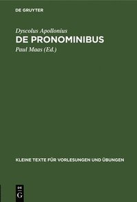 bokomslag de Pronominibus