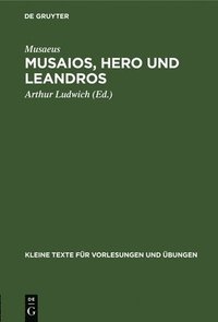 bokomslag Musaios, Hero Und Leandros
